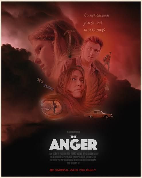 The poster for the anger. Several faces are shown melding into clouds.