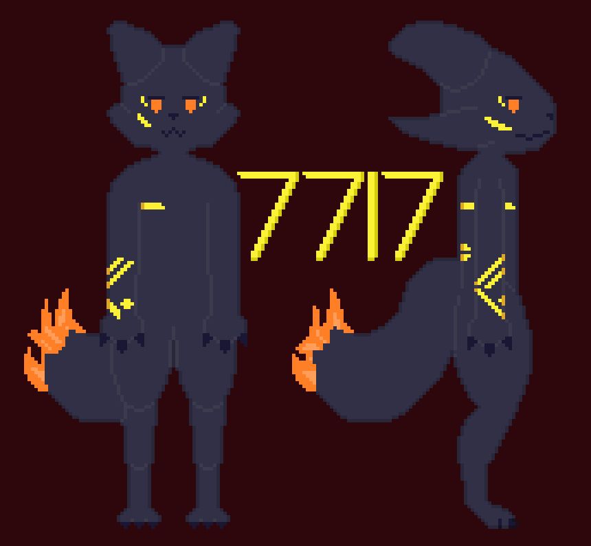 An OC in the "experiment" species created by Orsoniks and used in Gunsaw and Casualties: Unknown. 

This one is "named" 7717, and is depicted here without any bandages, exposing it's markings, or possibly scarring. Bright yellow markings cover its body in some areas, marking locations I was injured in the past in real life. The markings on the arm represent the worst pain i've ever experienced in my life, when my arm broke in 4 locations simultaneously.
