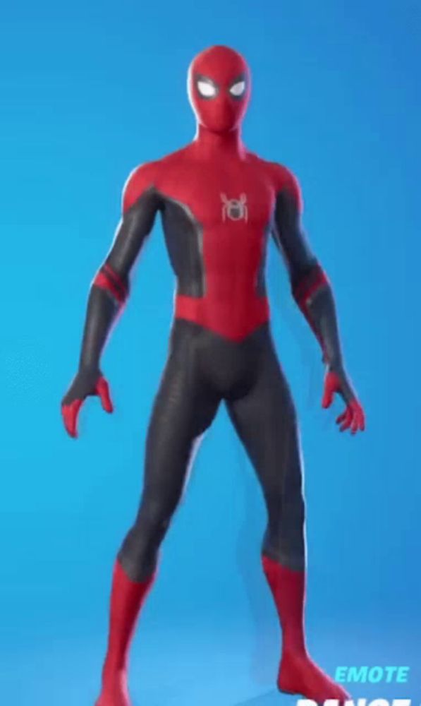 a spider man is dancing in a video game .