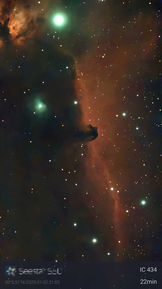 The iconic Horsehead Nebula in the Orion constellation 