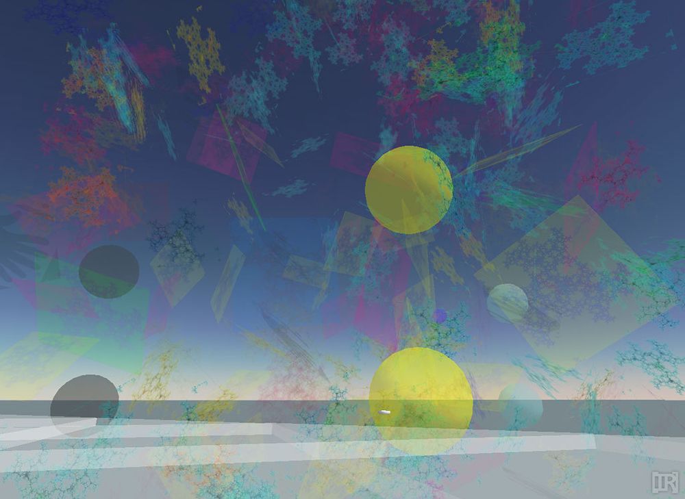 A screenshot of a surreal sculpture created by an unknown virtual world Second Life resident.