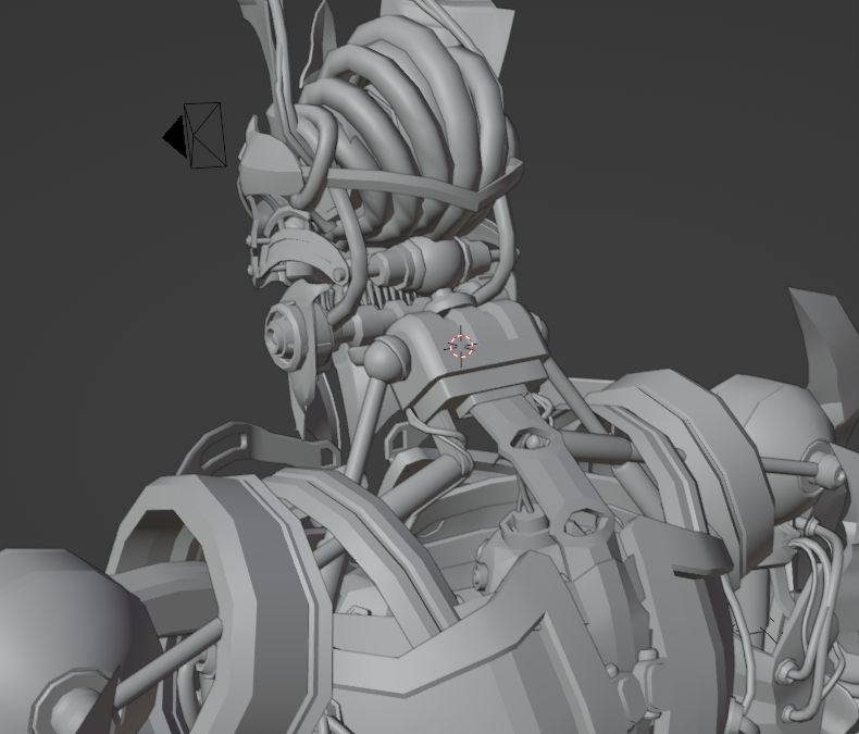 Neck/Shoulders from the back of the character