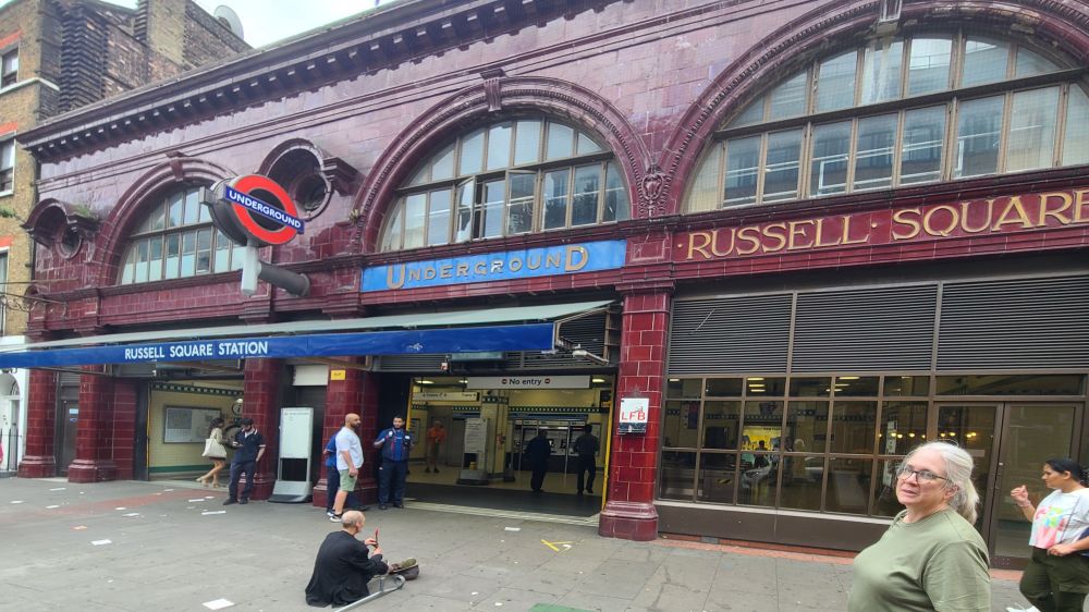 Art nouveau Russell Square tube station.
