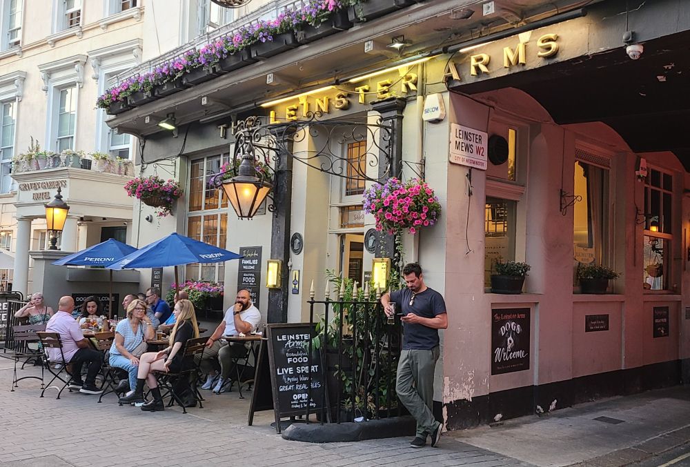 Pub life, Leinster Arms in Bayswater.