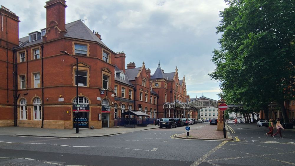 Street facade of 1899 Marylebone railway station. Later HQ of Brtish Rail.