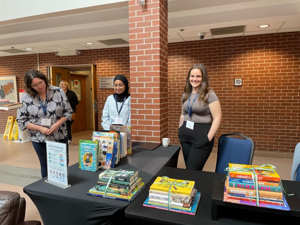 The book porch at the Science Writers and Communicators Conference 
