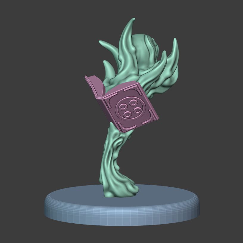 3D render of a book possessed by a malevolent spirit