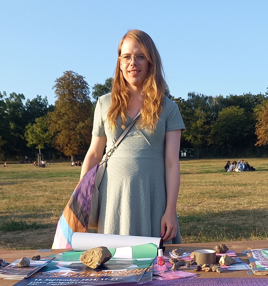 Penelope Alva Frank aus Berlin beim Sommerfest von Fridays for Future im Sommer 2024.