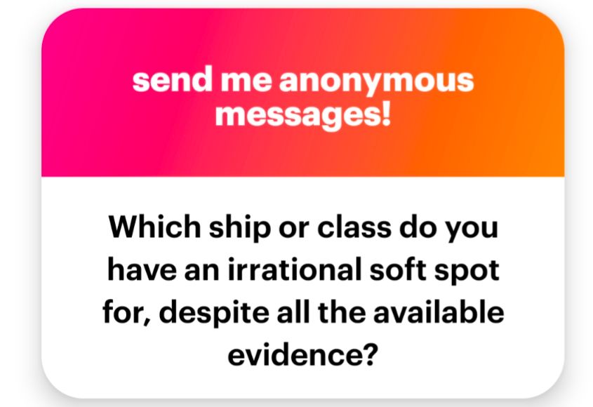 Which ship or class do you have an irrational soft spot for despite all the available evidence