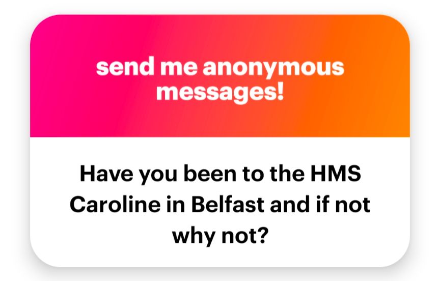 Have you been to HMS Caroline in Belfast and if not why not?