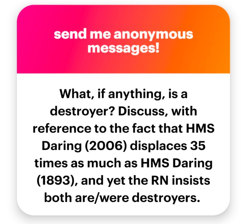 What, if anything, is a destroyer (with reference to the historic change in roles and displacement etc)