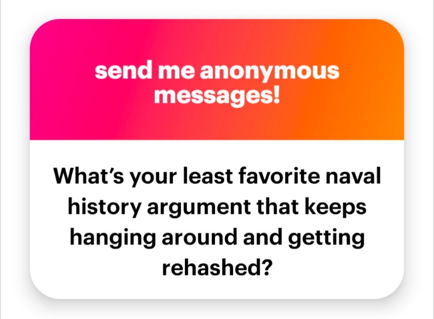 What's your least favourite naval history argument that keeps hanging around and getting rehashed?