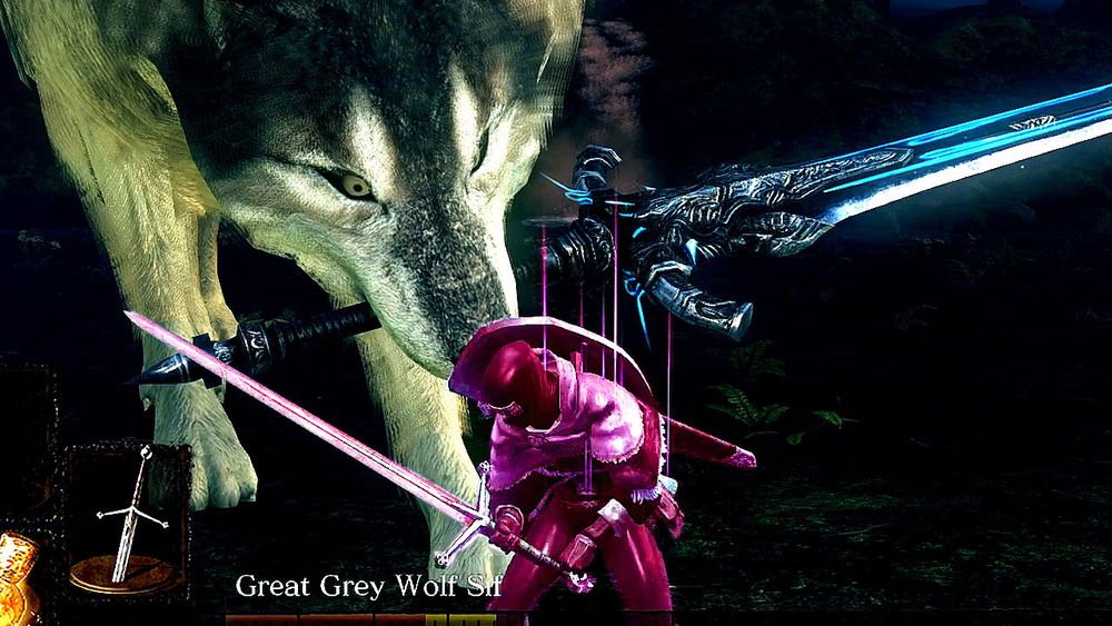 Great Grey Wolf Sif boss in Dark Souls Remastered