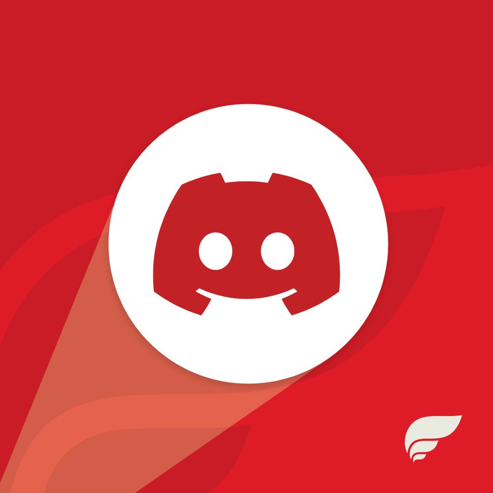 The Discord logo being projected above the Workers First Union colours and logo
