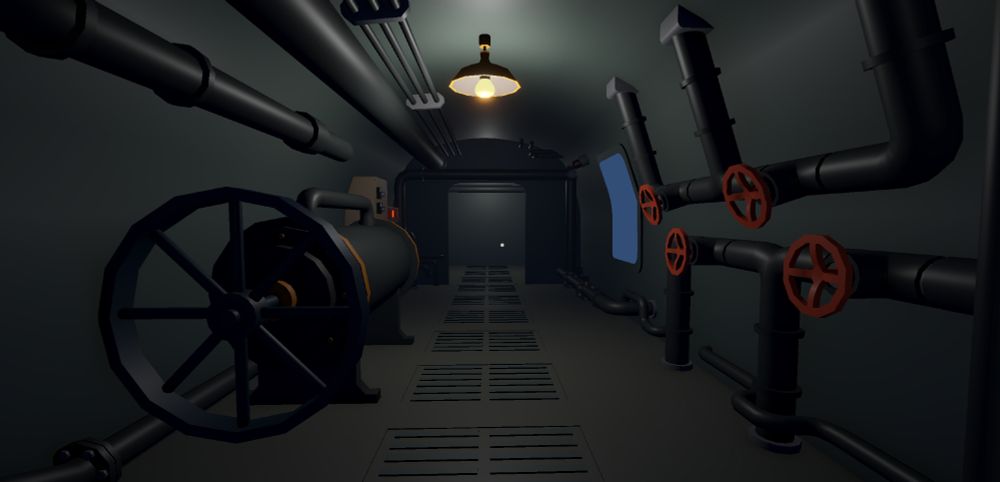 picture of reactor room with the engine and valves