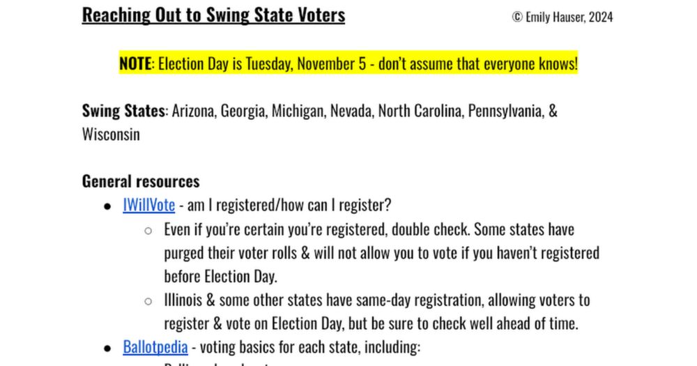 reaching out to swing state voters 2024