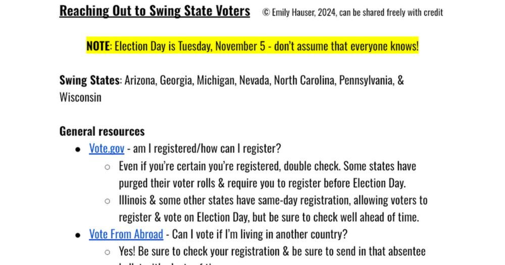 reaching out to swing state voters 2024