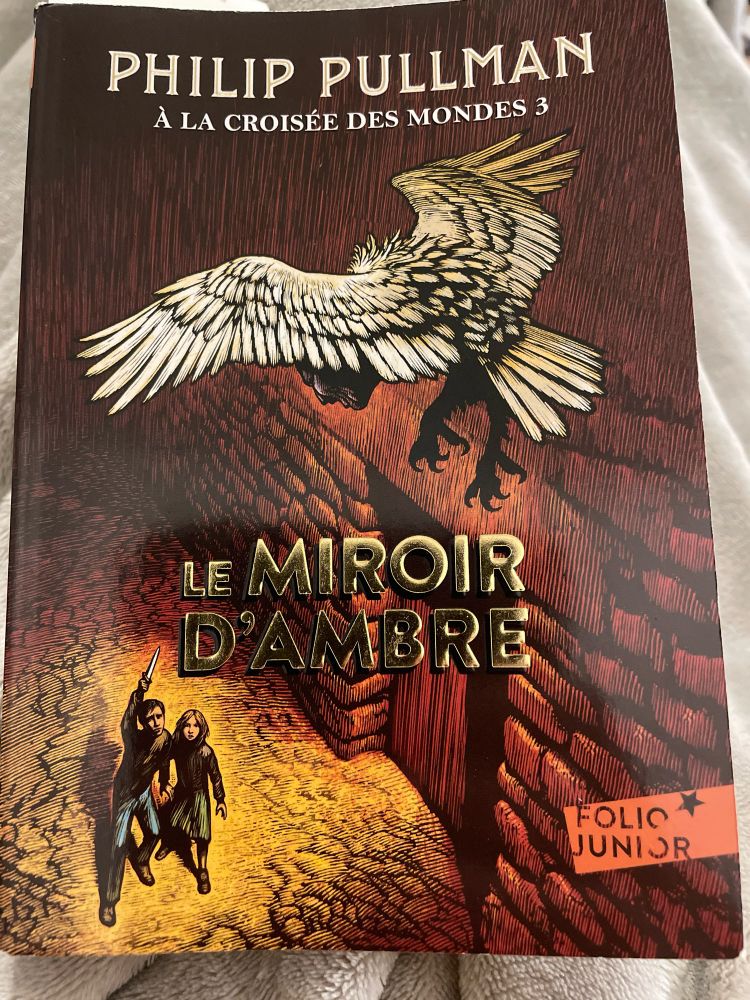 Le livre « le miroir d’ambre », de la série « à la croisée des mondes » de Philip Pullman
