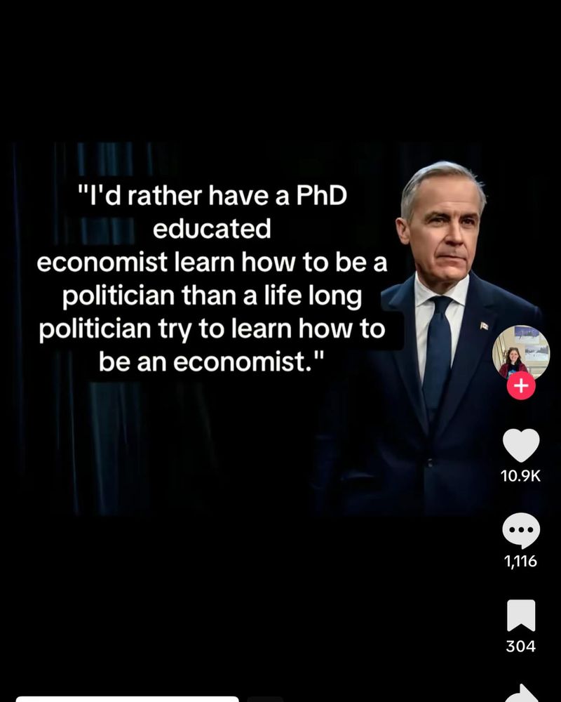 I’d rather have a PhD educated economist learn to be a politician than a life long politician learn to become an economist 