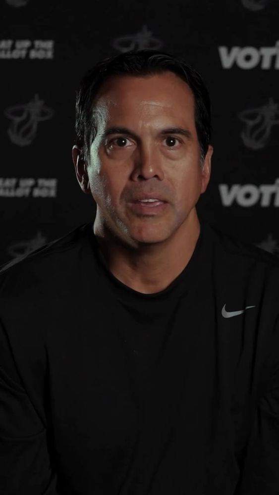 Coach Spo wants to make sure all of #HEATNation is registered to vote! Be sure to check your status – link in comments