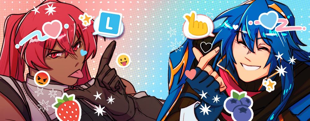 severa giving the loser gesture
lucina giving a finger heart gesture