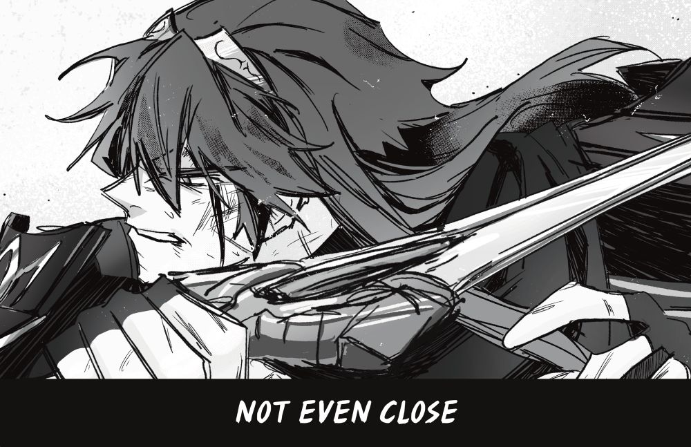 page 4: lucina charging forward
caption reads: not even close 