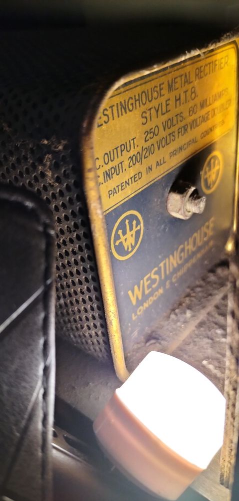 Original internal full-wave rectifier. (250V DC output!)