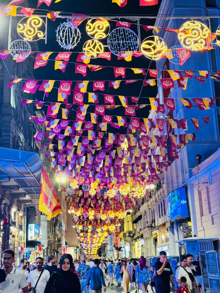 A celebratory street in Istanbul