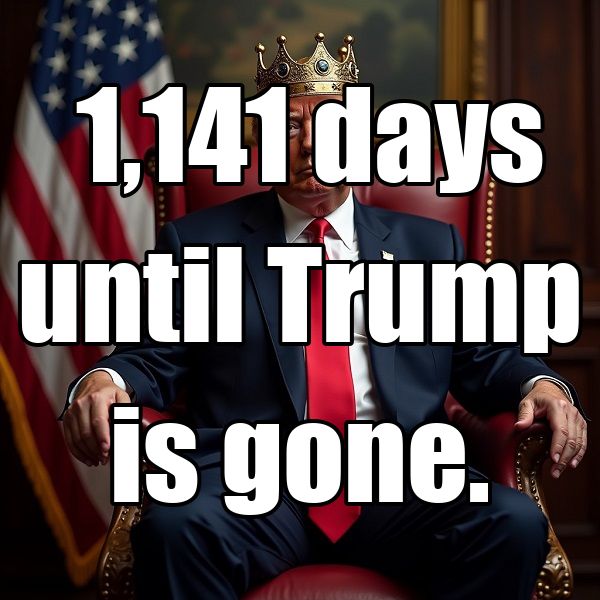  1,141 days until Trump is gone.