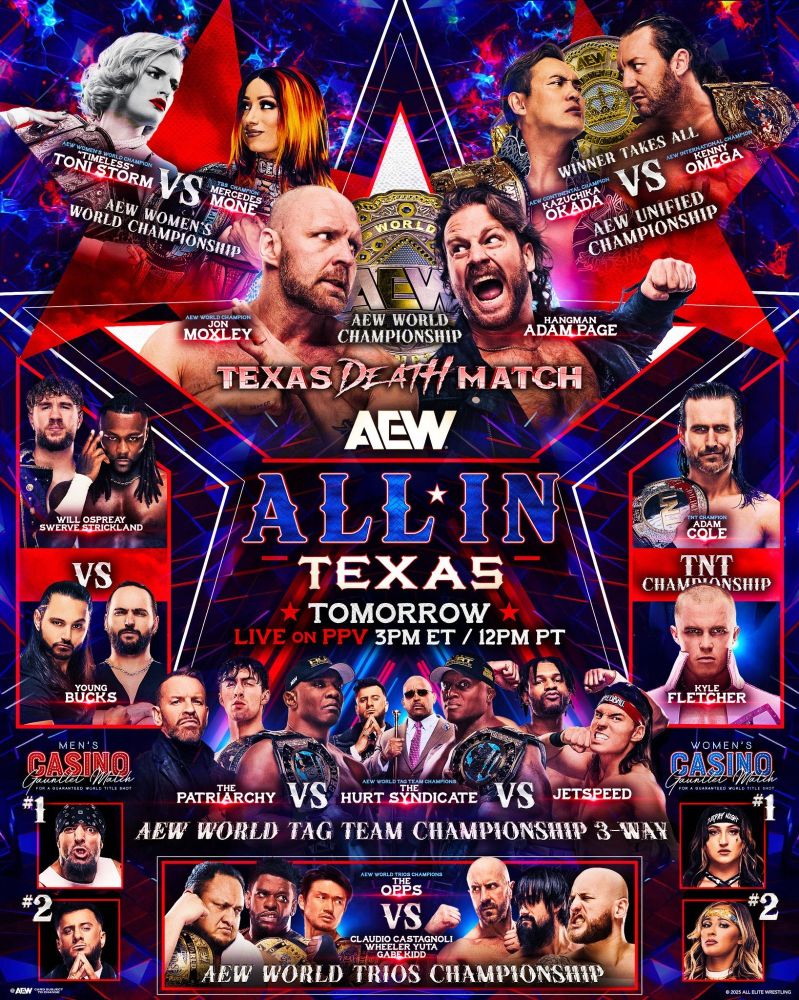 Match card for AEW All In Texas.