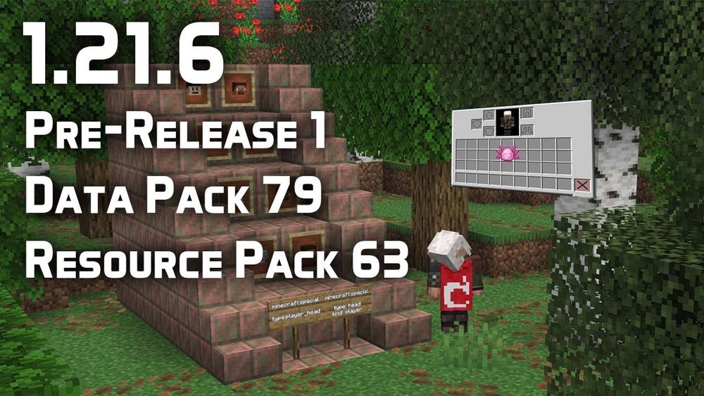 Pre-release 1 for Minecraft 1.21.6 included data pack version 79 and resource pack version 63 with news for dialogs and oversized items! Check out the changes here! #minecraftemployee