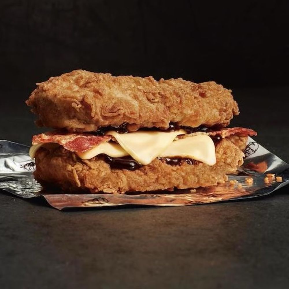 The KFC “Double Down” sandwich 