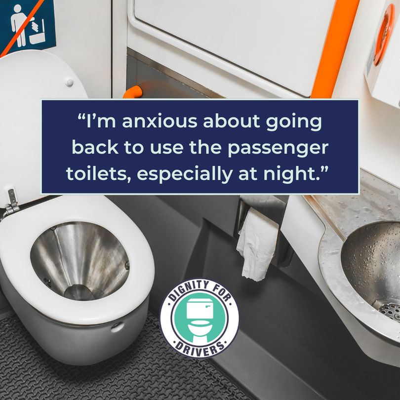 I'm anxious about going back to use the passenger toilets, especially at night.