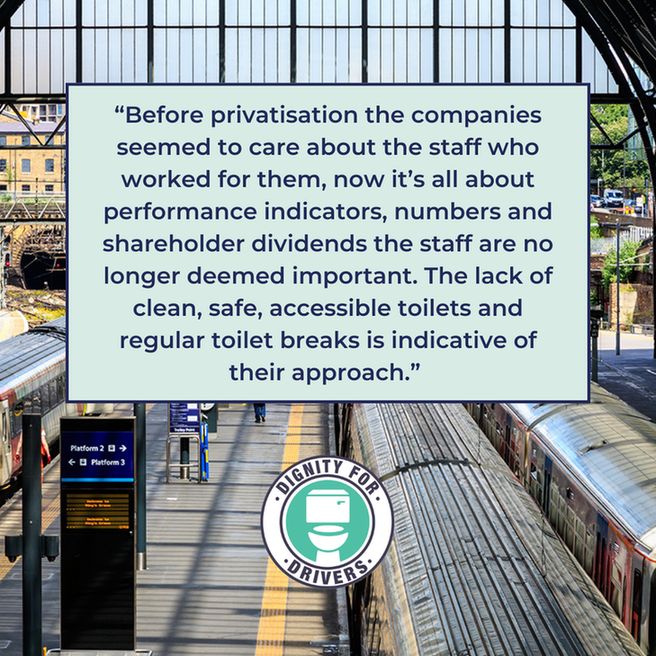 Before privatisation the companies seemed to care about staff who worked for them, now it's all about performance indicators, numbers and shareholders