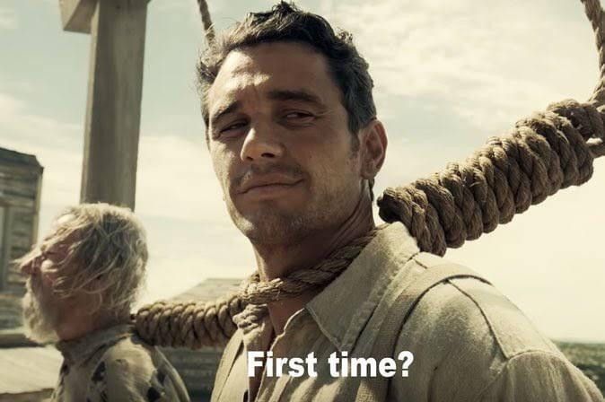 hanging first time meme 