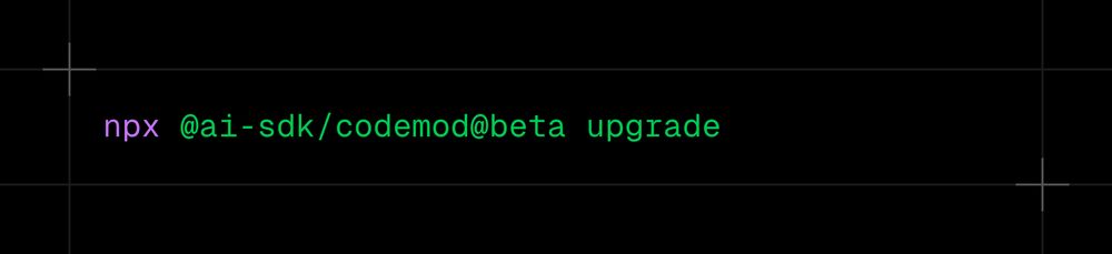 npx @ai-sdk/codemod@beta upgrade