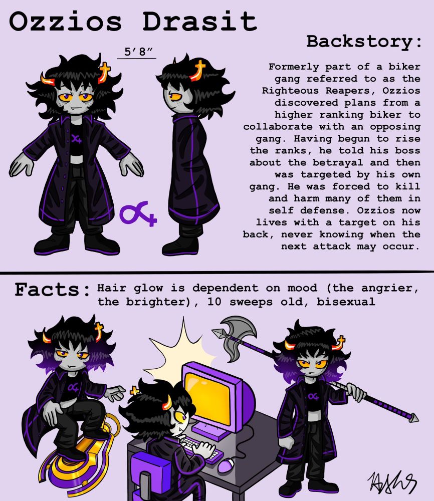 Ozzios' character sheet made by Haks