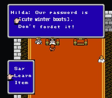 Our password is "cute winter boots." Don't forget it.