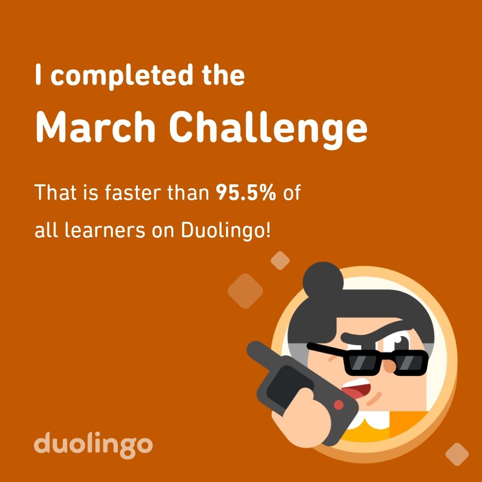 Ms Melody's March Challenge Completion Badge.