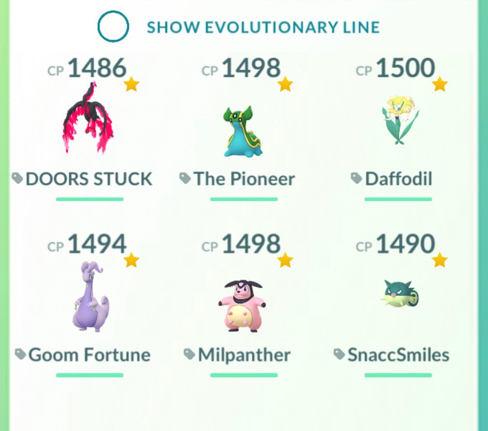 Galarian Moltres, Gastrodon, Florges, Goodra, Miltank, Qwilfish