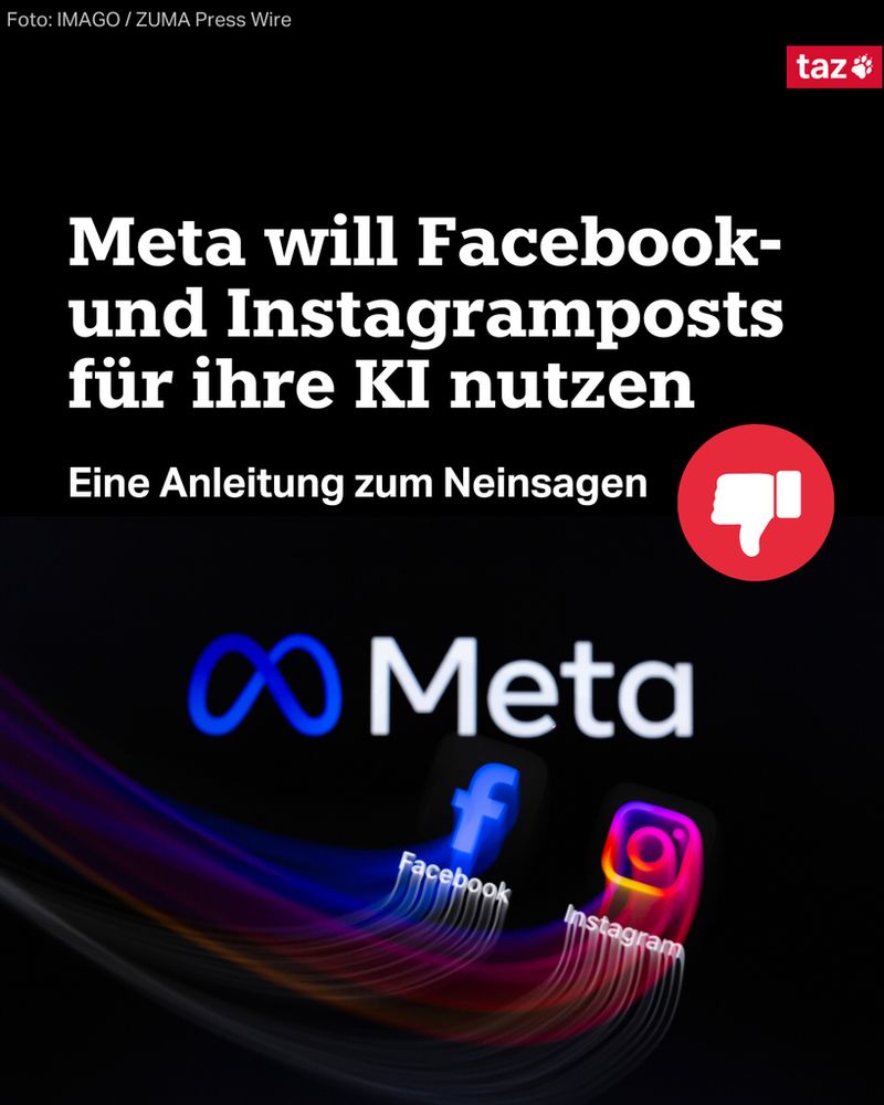 Meta will Facebook- und Instagramposts für ihre KI nutzen. Eine Anleitung zum Neinsagen