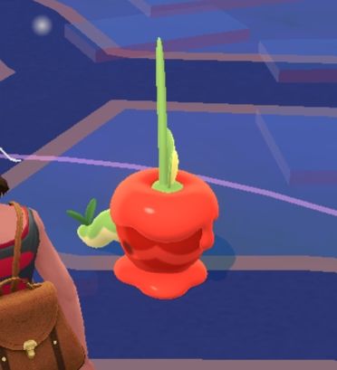 Dipplin no mapa do pokémon go de perfil, virado pra direita 