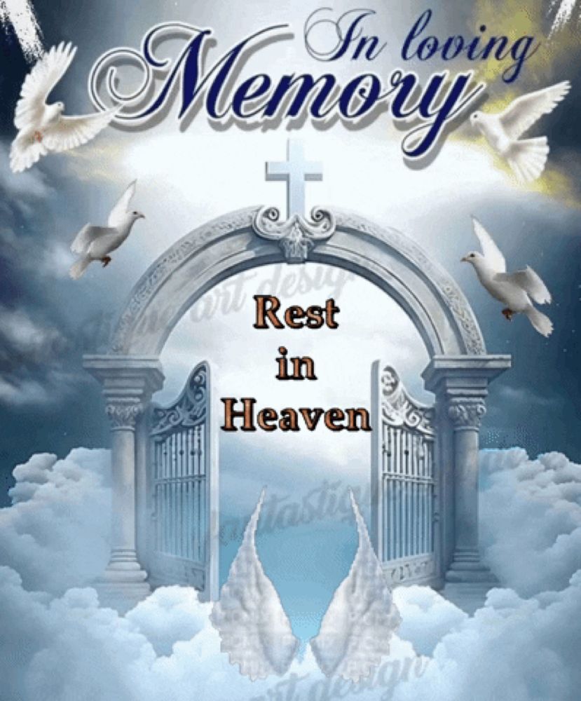 in loving memory rest in heaven is written on a picture