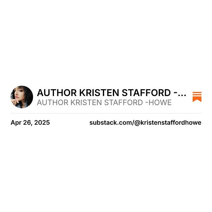 AUTHOR KRISTEN STAFFORD -HOWE on Substack