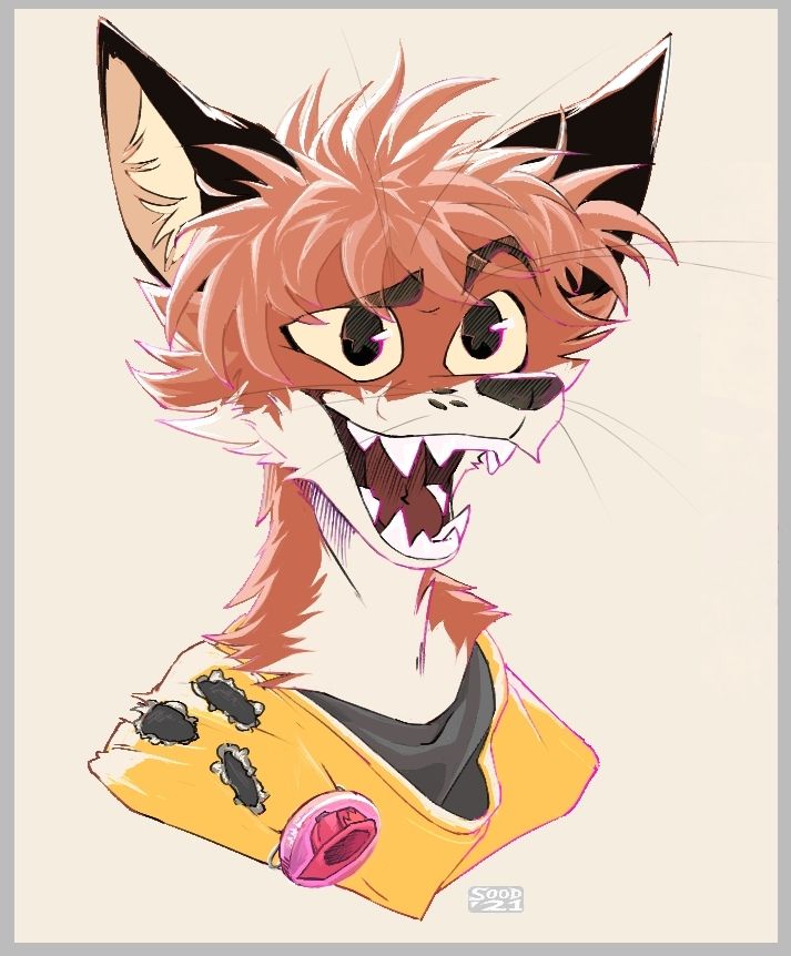 Anthro fox doing the dreamworks face
