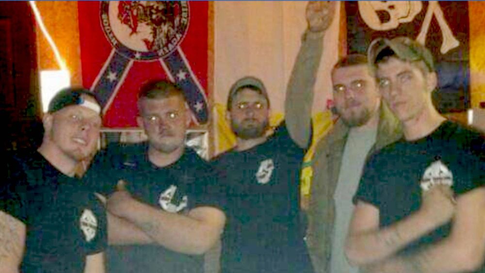 Tom Pierce performing a left armed Roman salute