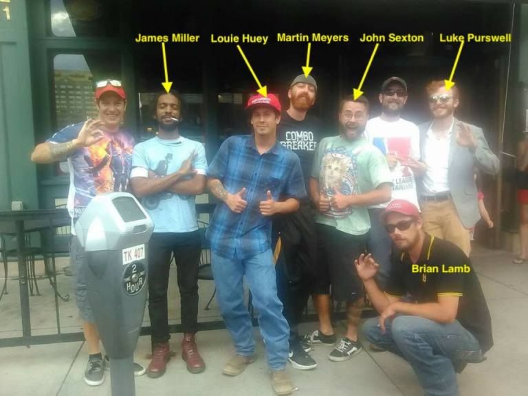 Luke Purswell with Proud Boys and other fascists in Colorado