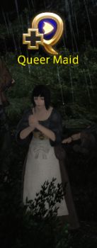 An NPC named "Queer Maid" in Final Fantasy XIV