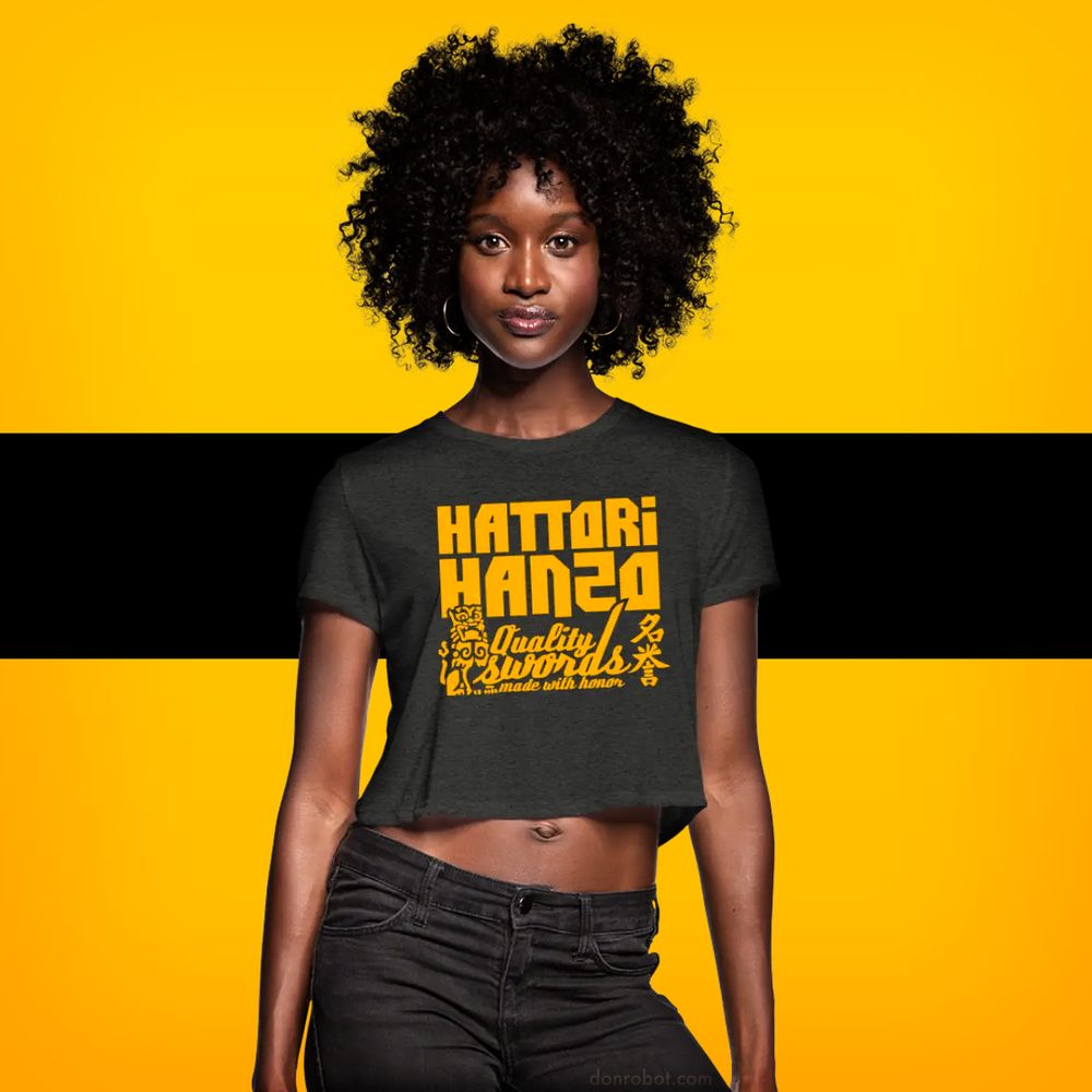 Camiseta negra con el logo Hattori Hanzo de la película de Quentin Tarantino 'Kill Bill'.