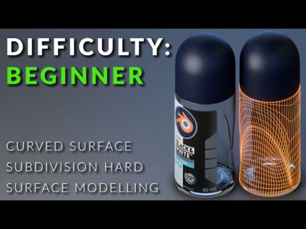Hard Surface Modelling for Beginners | Model Deodorant Bottle in Blender